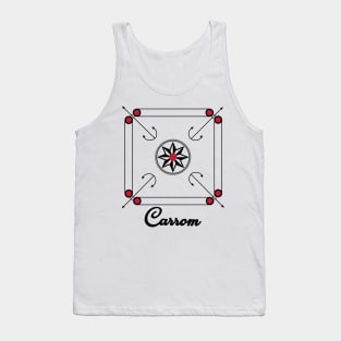 Carrom Board Indian Pakistani retro game design Tank Top